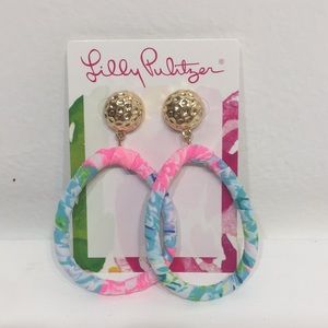 Lilly Pulitzer  bohemian queen hoop earrings